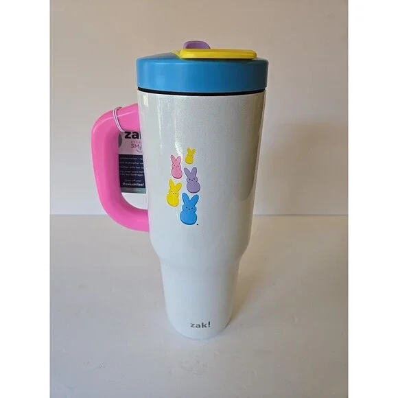 Zak! Easter Chillin' With My Peeps 40 oz  2-in-1 Lid ~ Sip or Straw Tumbler NEW! - Picture 3 of 8
